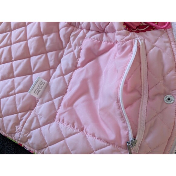 Hanna Andersson Insulated Ski Winter Jacket Coat Flower Print Pink EU 120/US 6-7 - Picture 8 of 13